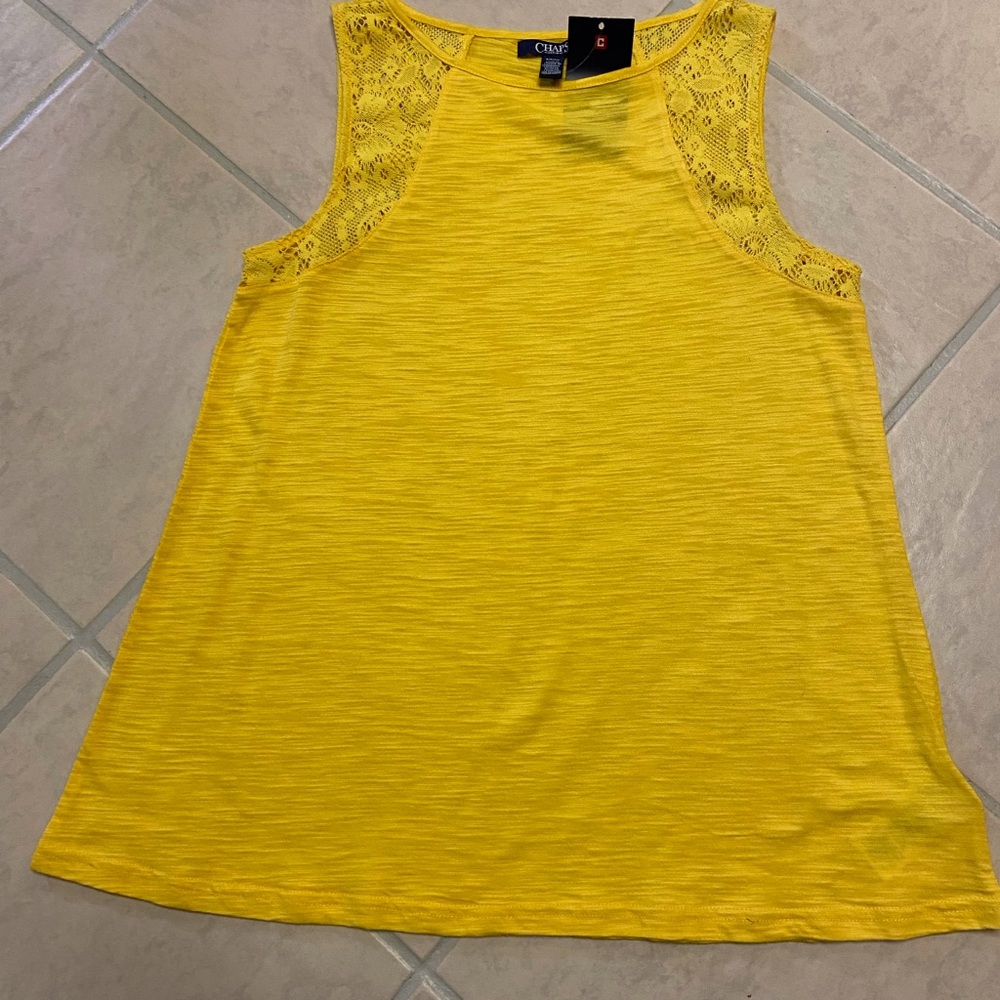Women’s Chaps Tank Top with lace detailing, sz. Small